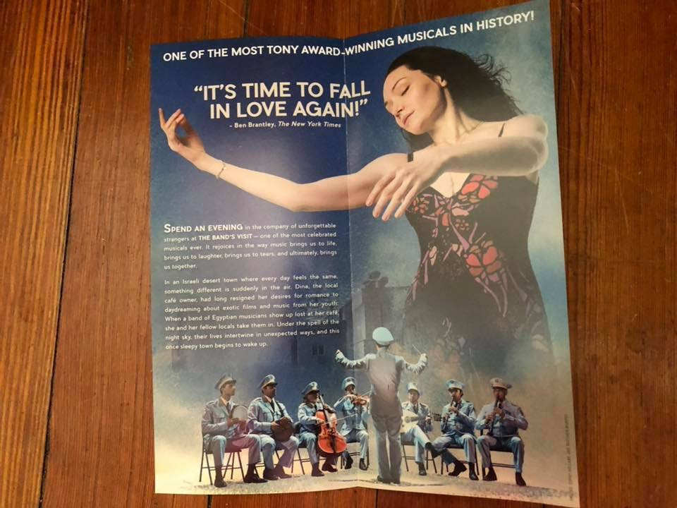 The Band’s Visit ad/flyers Broadway musical NYC Tony Winner 2018