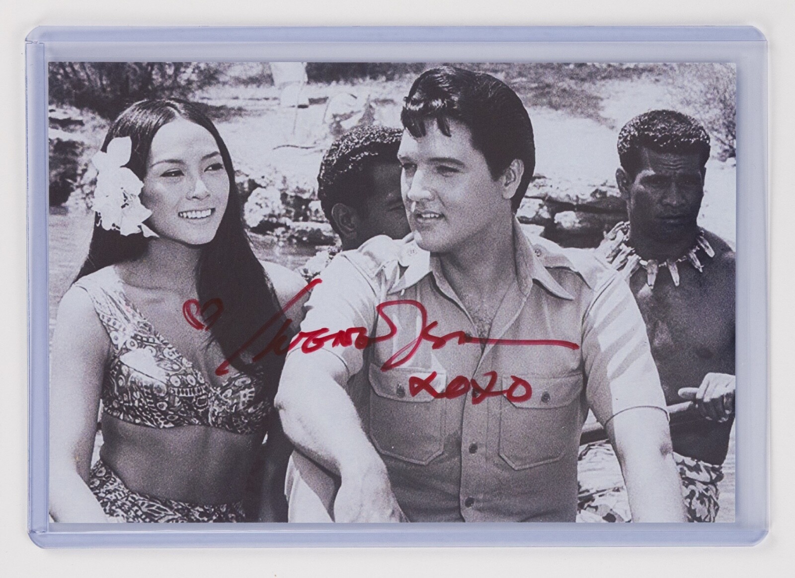 Irene Tsu Signed 4×6 Photo – Paradise Hawaiian Style w/ Elvis Presley