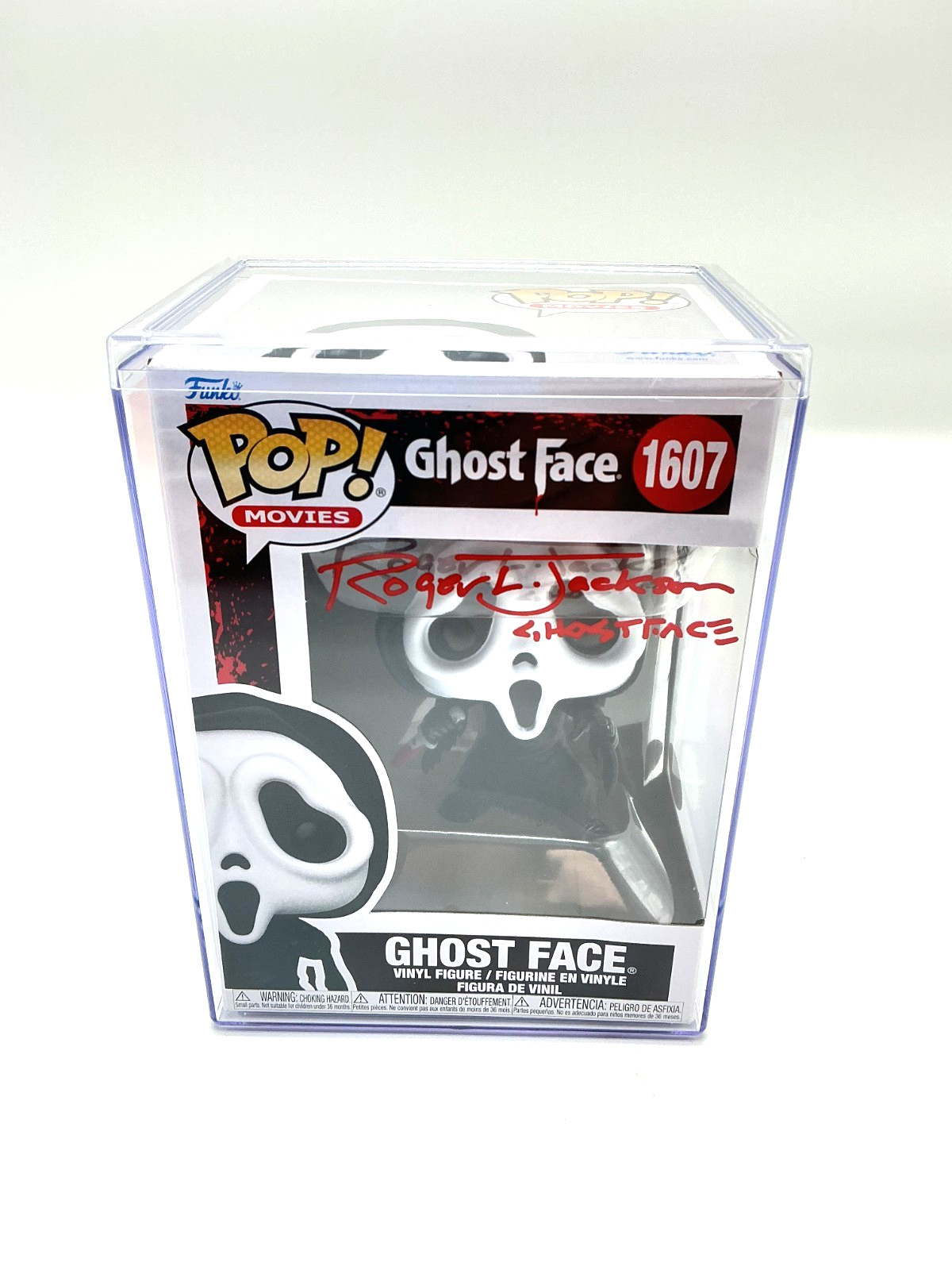 Funko Pop GHOSTFACE 1607 Signed By ROGER L. JACKSON JAS Certified