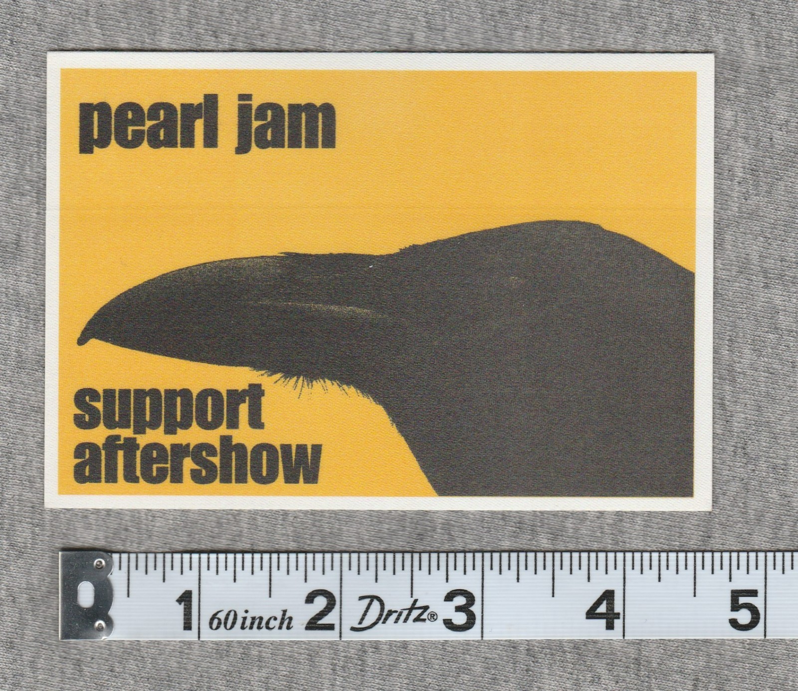 Pearl Jam Backstage Pass 1998 Yield Concert Tour Support Aftershow Patch Vedder