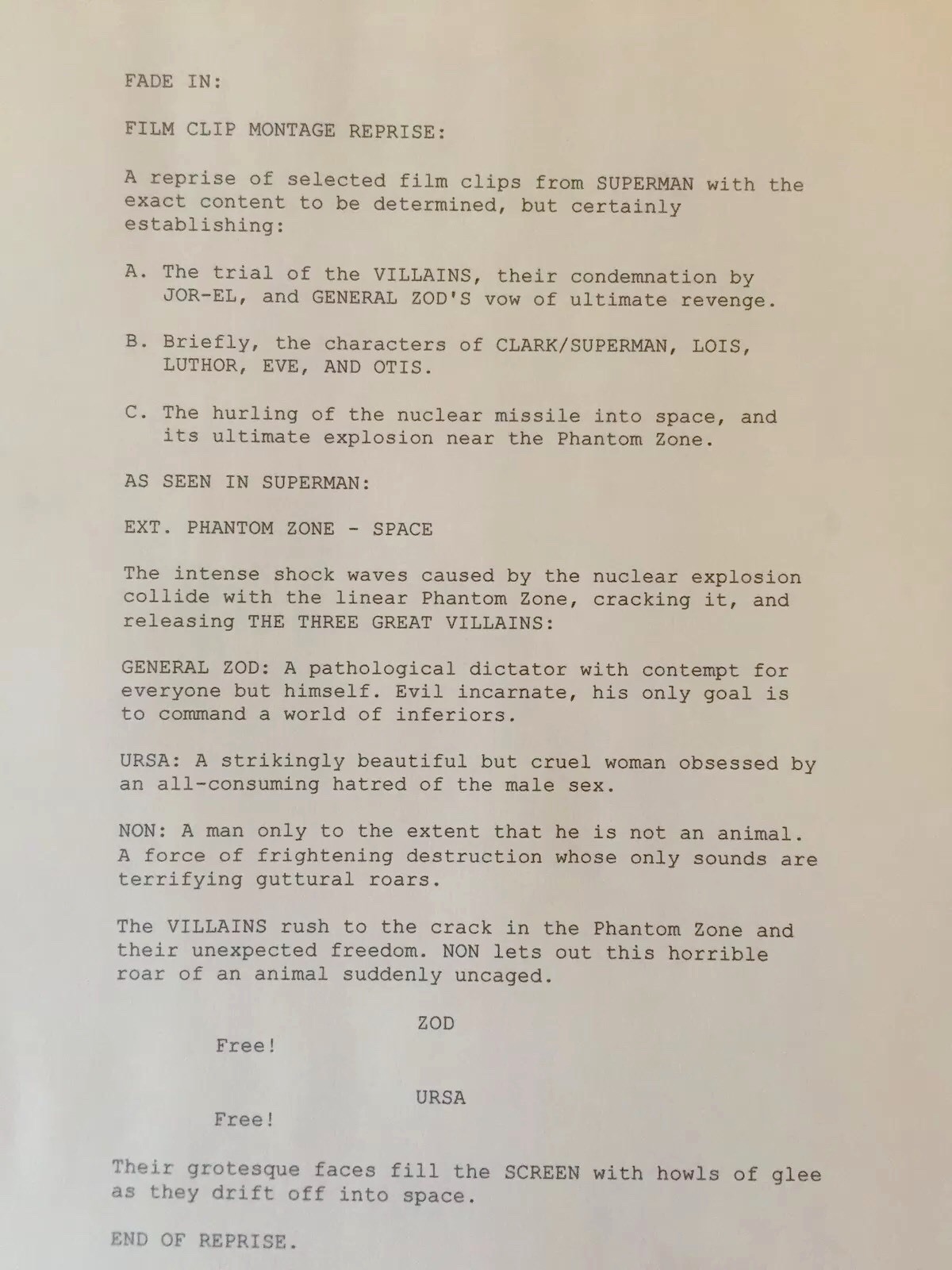 Warner Bros™ SUPERMAN II (DONNER) Original Film Script DC COMICS Rare Screenplay