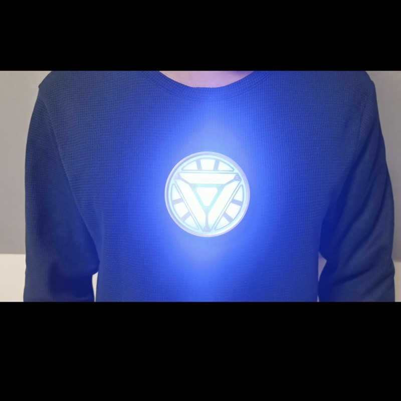 Wearable MK6 Iron Man Arc Reactor Mark 6 LED Tony Chest Light Touch Switch