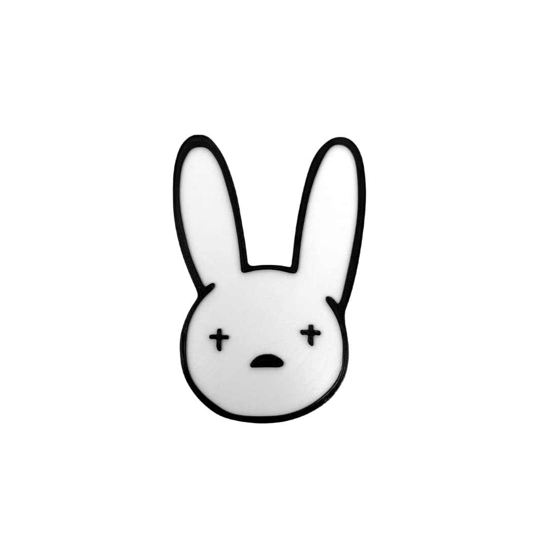 Bad Bunny Fridge Magnet – Black & White