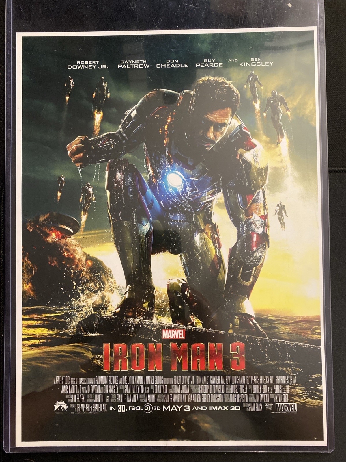Marvel Iron Man 3 Movie Promo Poster Print 11×15 Ironman With Cover 🎥