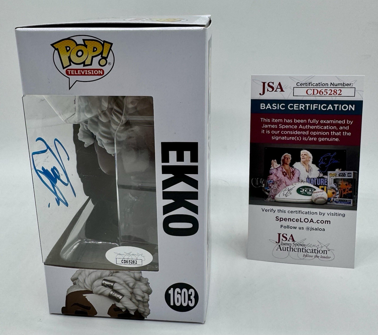 REED SHANNON HAND SIGNED AUTOGRAPH EKKO “ARCANE” FUNKO POP WITH JSA COA WS