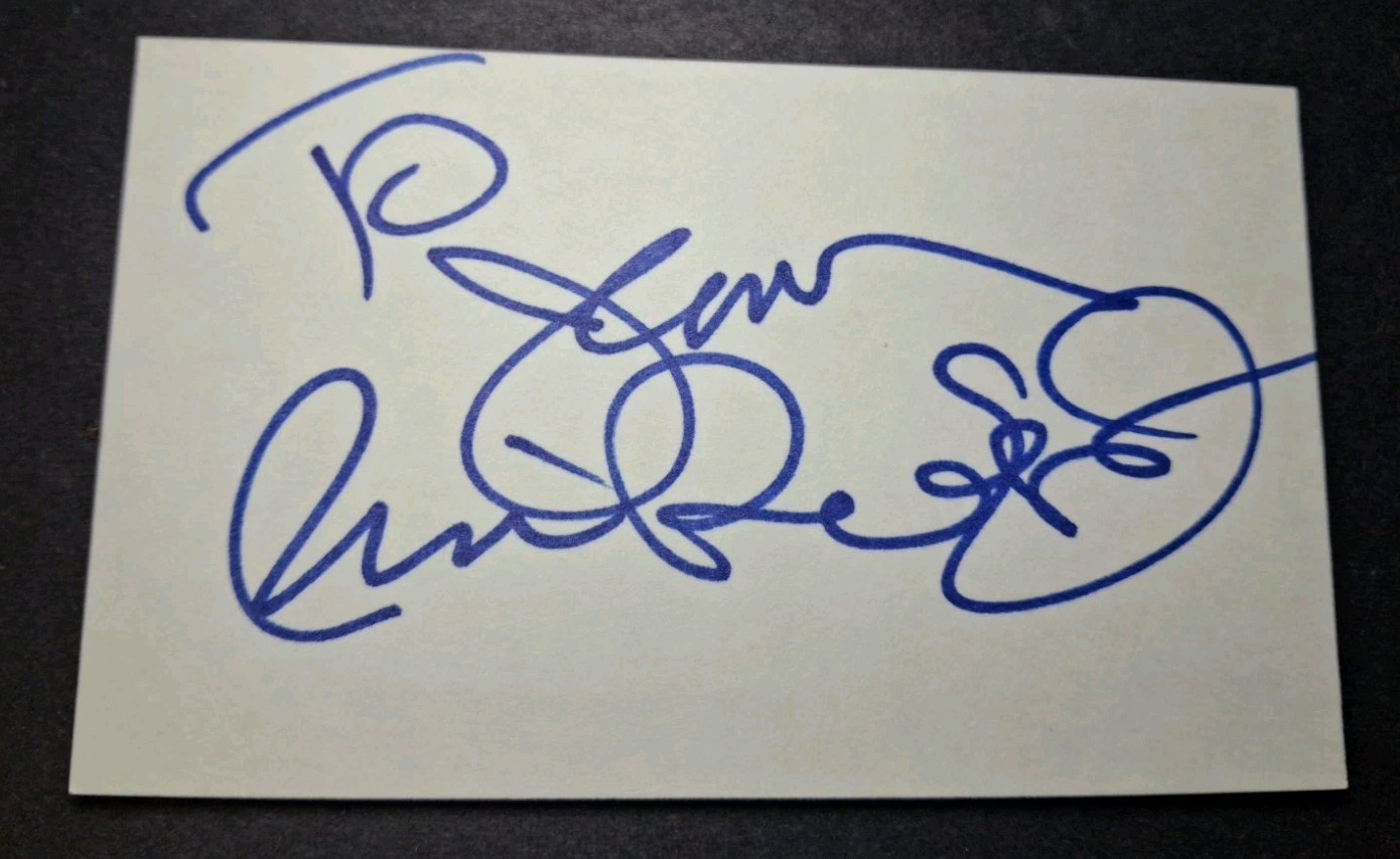 RENE RUSSO – MAJOR LEAGUE – LETHAL WEAPON – GET SHORTY- SIGNED 3×5 Index W/PROOF