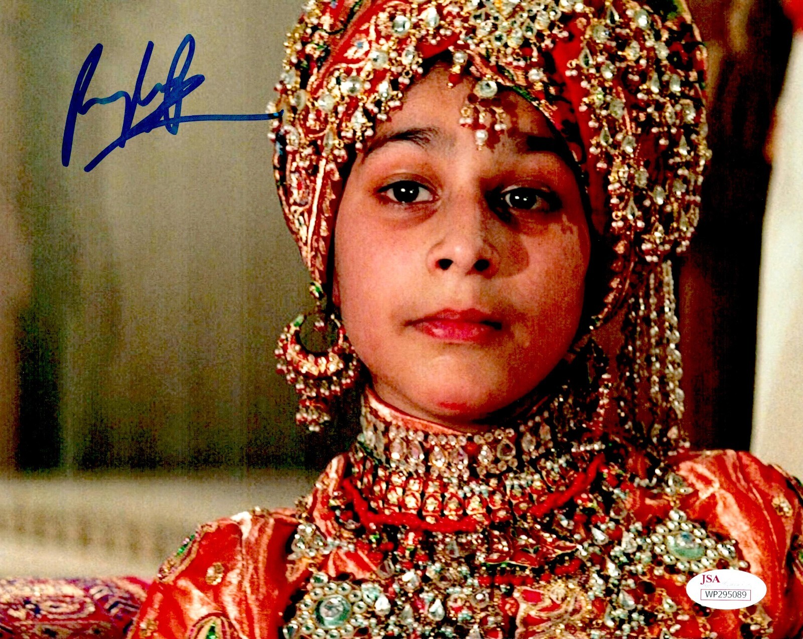 RAJ SINGH Signed INDIANA JONES 8×10 Photo TEMPLE OF DOOM Autograph JSA COA