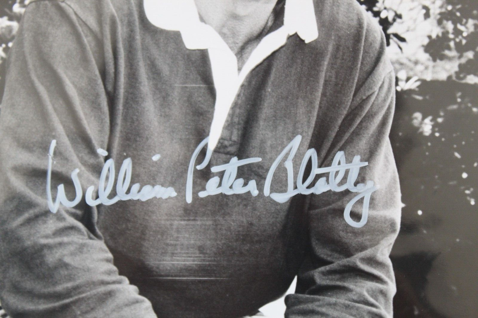 awesome William Peter Blatty signed photo, VSA coa, The Exorcist
