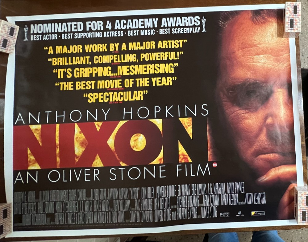 ROLLED NIXON 1995 MOVIE POSTER 30×40 ANTHONY HOPKINS, JOAN ALLEN
