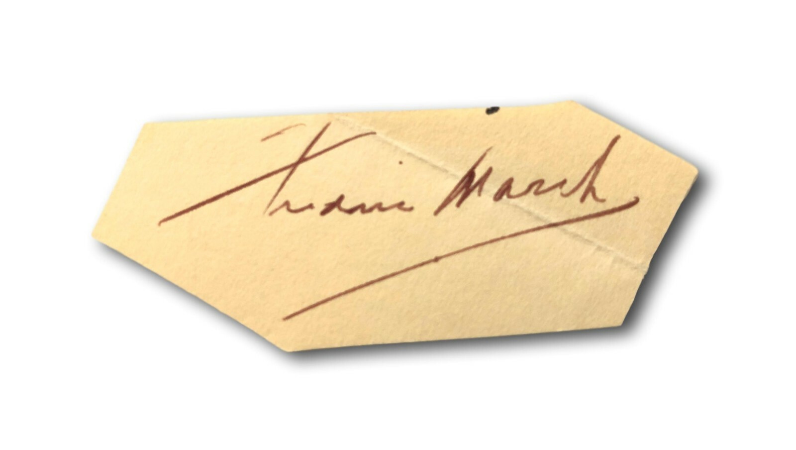 Frederic March Hand Signed Page Cut JSA COA Autograph Actor Nothing Sacred