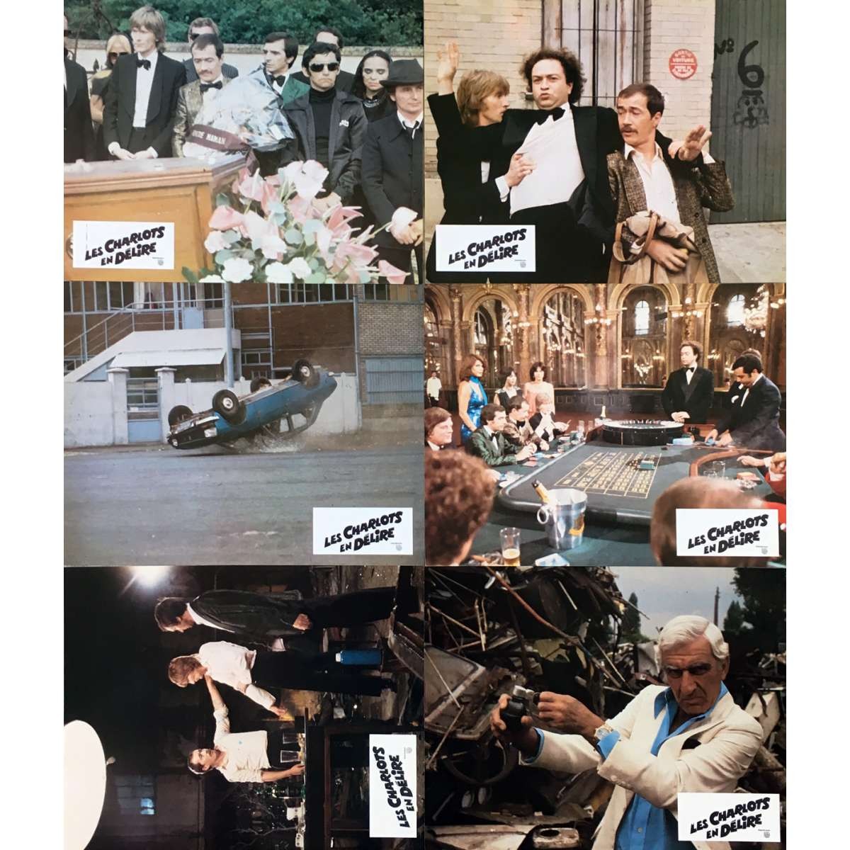 FOUR CHARLOTS MUSKETEERS Original Lobby Cards x6 – 9×12 in. – 1974 – André Huneb