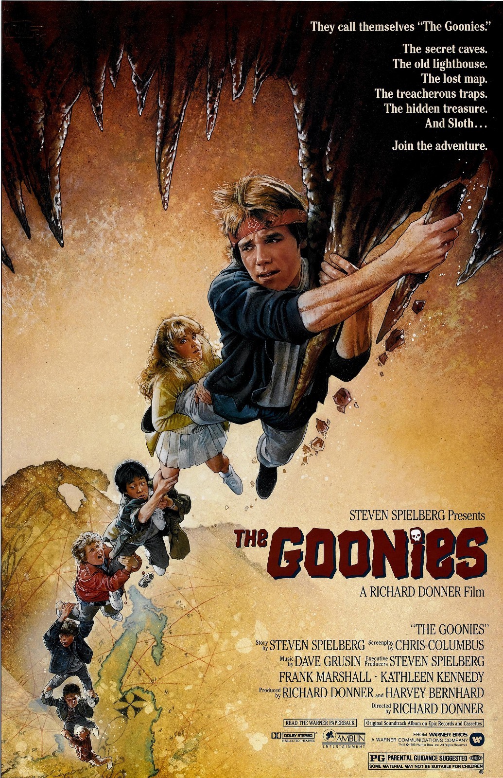The Goonies movie poster (b) : 11 x 17 inches – Corey Feldman, Ke Huy Quan