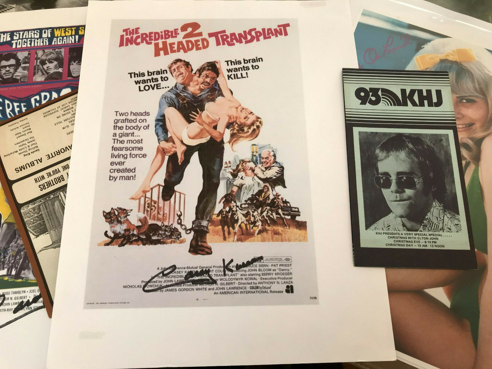 Casey Kasem Signed autograph Incredible 2 Two Headed Transplant auto radio hits