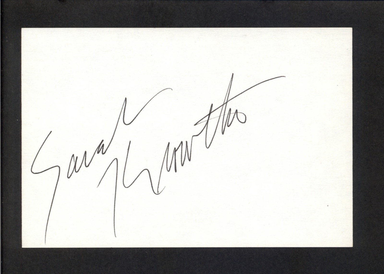 Sarah Knowlton – Signed Autograph 4×6 Index Card – Pushing Tin – Ugly Betty