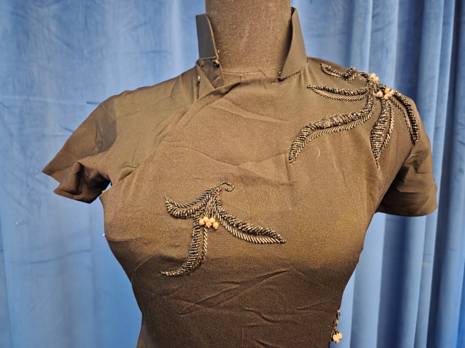 Ava Gardner Owned & Worn Black dress with Sequins dress from Sydney Guilaroff