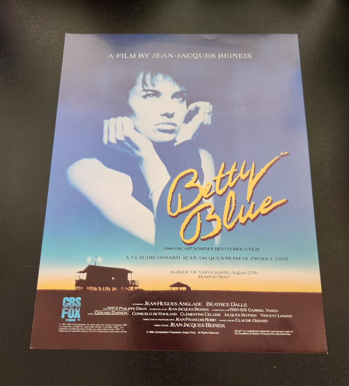 Betty Blue CBS Fox Video 1986 Movie Advertisement