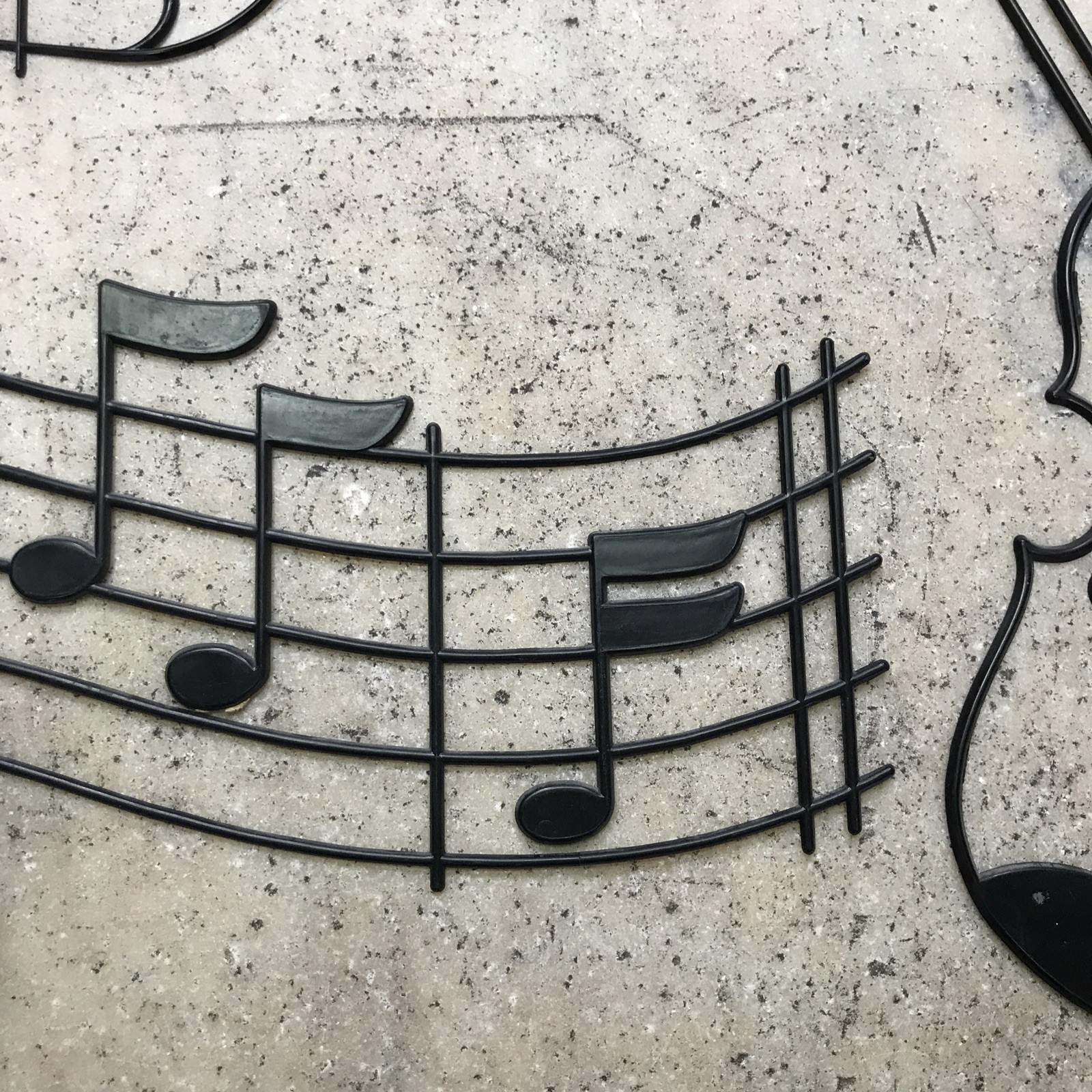Music Notes & Instruments Plastic Decor 4 Piece Set Classroom Band Choir Read!
