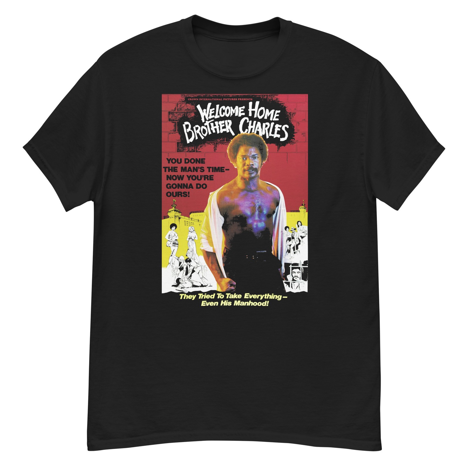 Welcome Home Brother Charles cult blaxploitation film fan art t-shirt