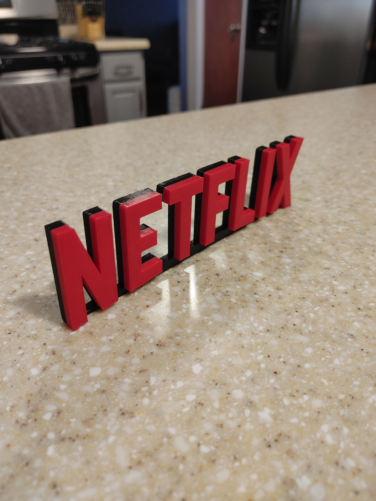 Netflix style logo sign ~7.25in (game room, stocking stuffer, theater room)