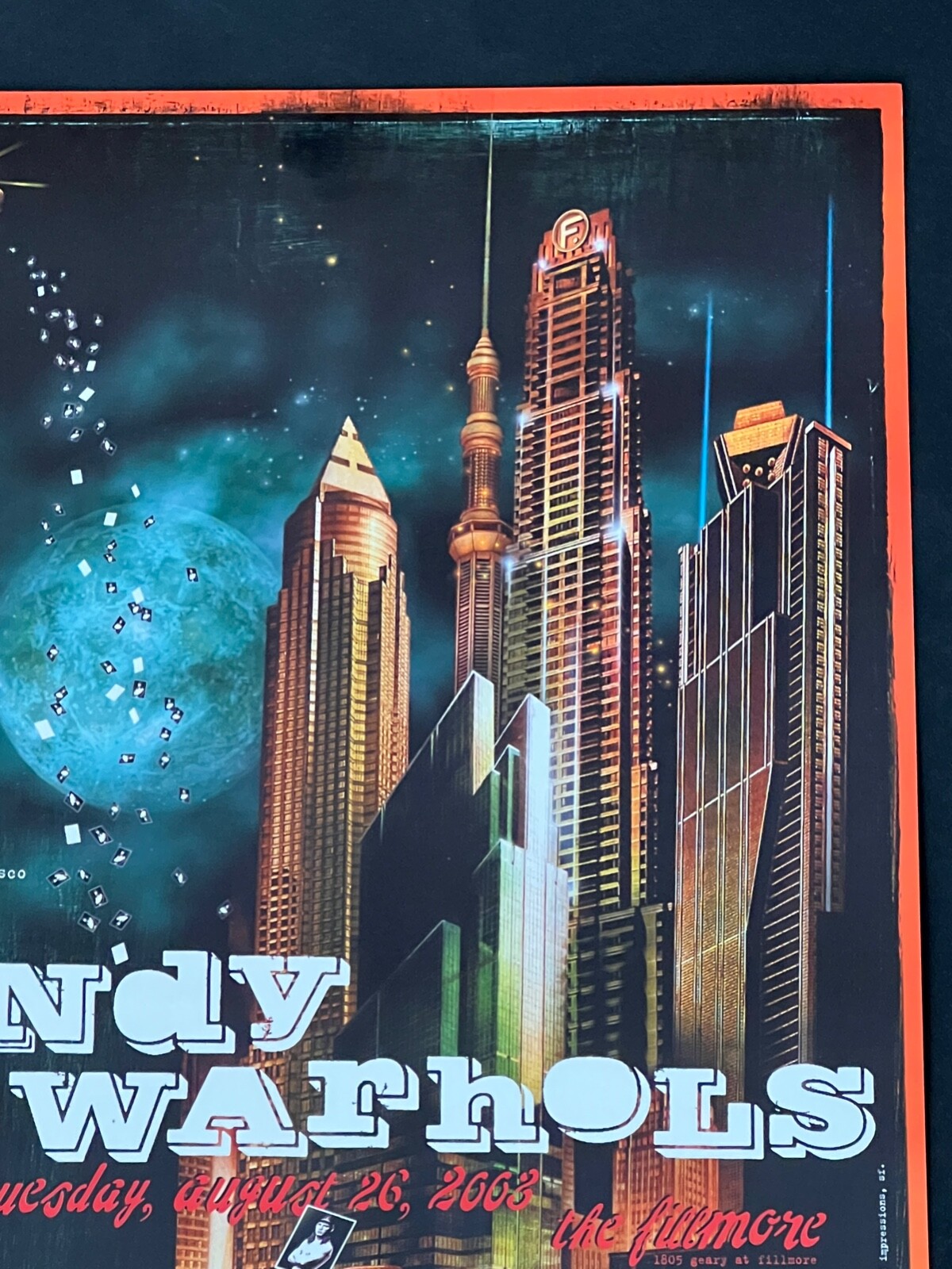 The Dandy Warhols Original Concert Poster 2003 Dark City Tree of Life Fillmore