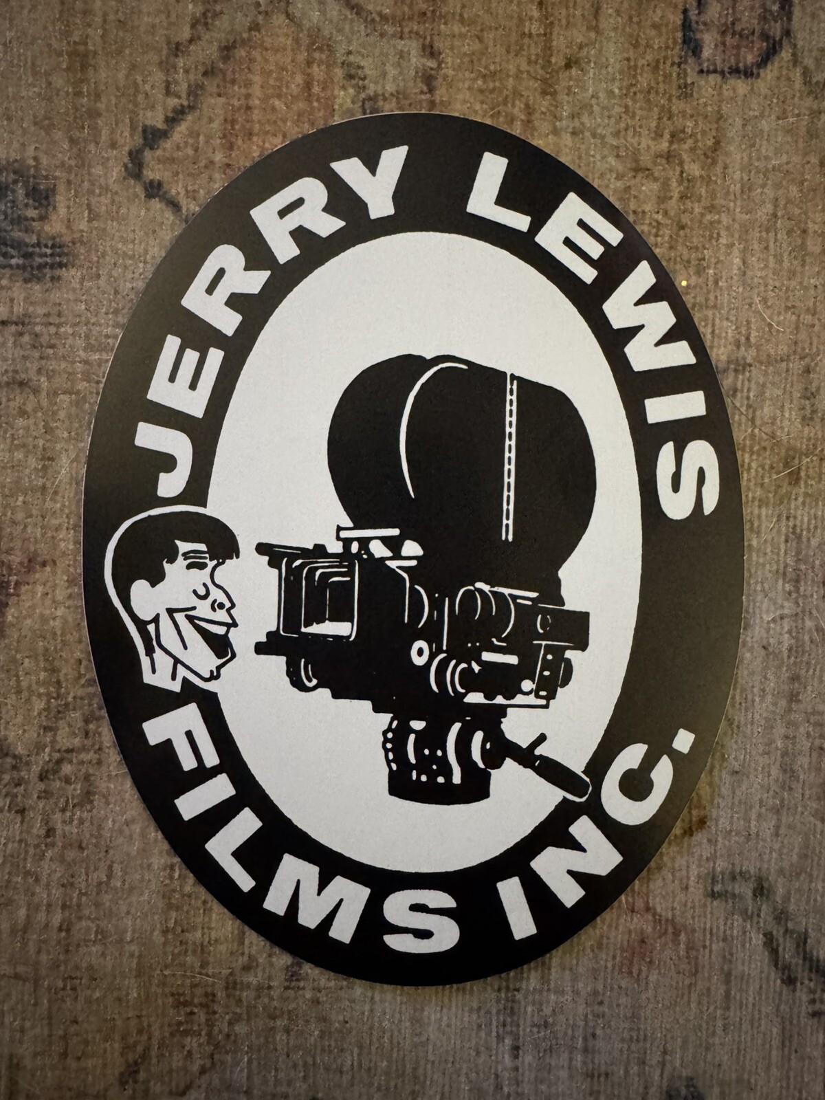 Jerry Lewis Films Inc Promotional Sticker Vintage 6.5 X 5” Oval Starliner