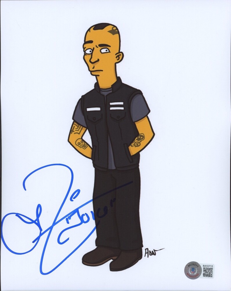 Theo Rossi Signed Sons of Anarchy Juice Ortiz The Simpsons 8×10 Photo Beckett B