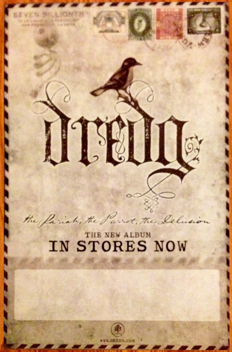 DREDG The Pariah The Parrot Delusion Ltd Ed New RARE Tour Poster! DEFTONES OPETH