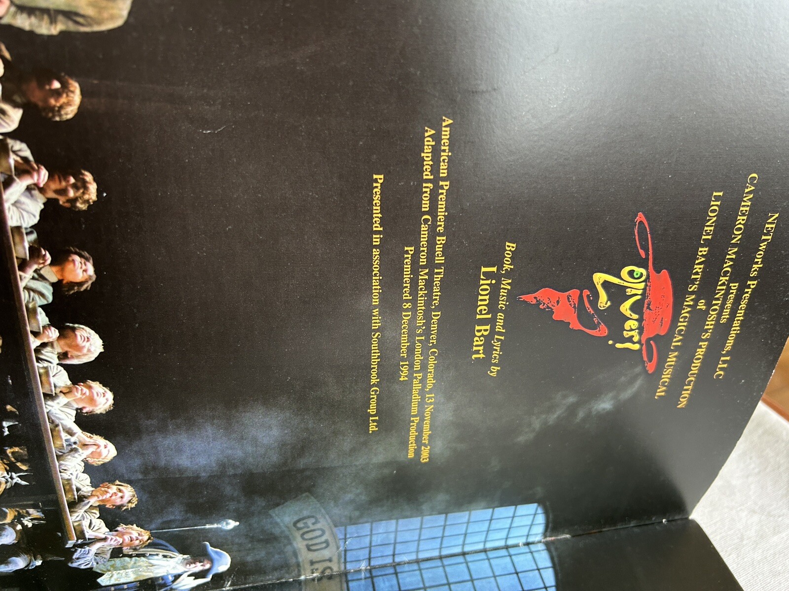 Oliver Souvenir Program American Premiere Buell Theatre Denver Souvenir
