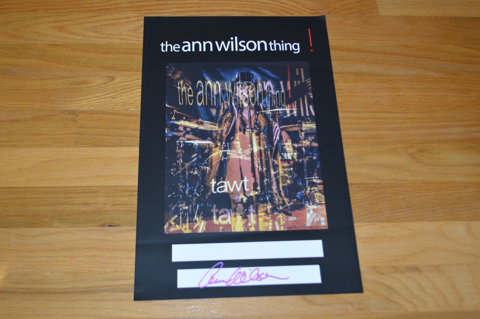 The Ann Wilson Thing ~ Autographed 11 x 17 Poster with COA ~ HEART Ann Wilson