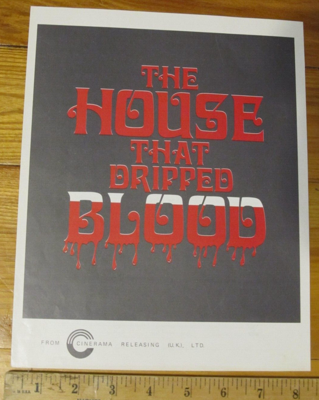 1970 HOUSE THAT DRIPPED BLOOD Horror Movie Press Kit, Rare, UK Peter Cushing