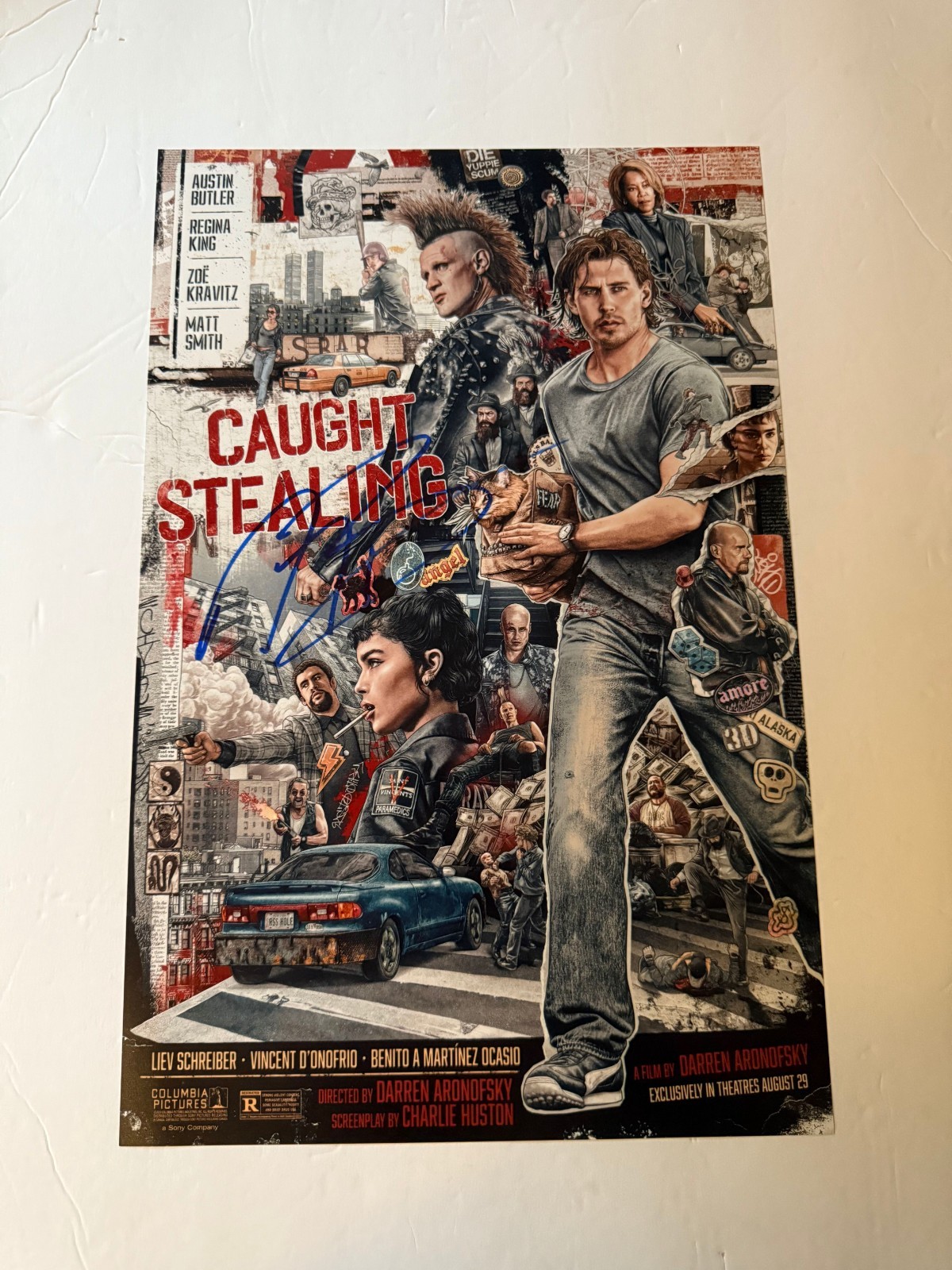 Austin Butler Autographed Caught Stealing Movie 11×17 Photo