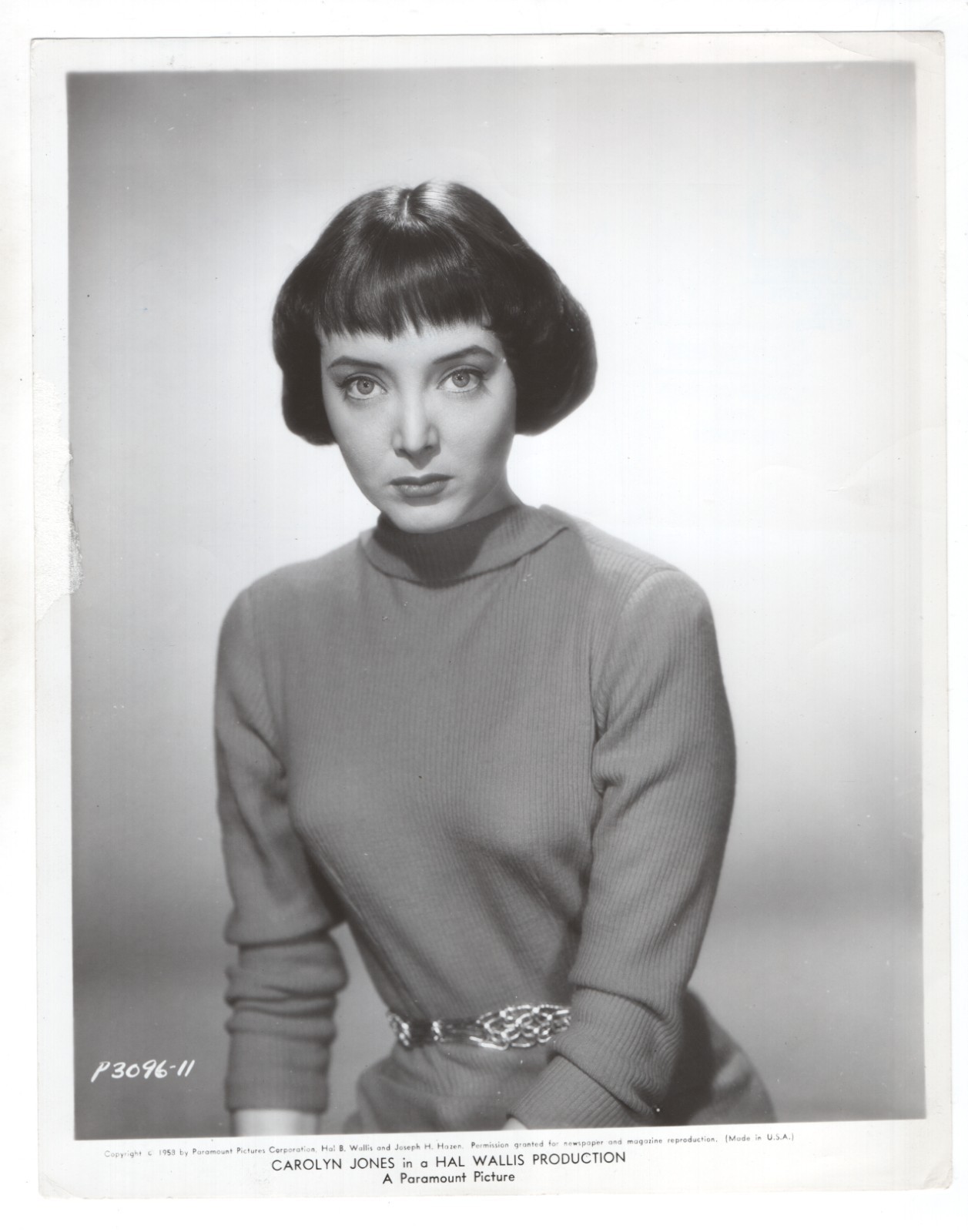 Carolyn Jones Paramount Portrait Orig 1958 8×10 Photo Addams Family