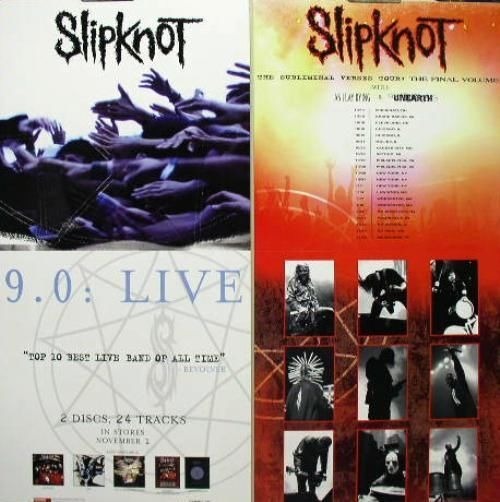 SLIPKNOT 2005 9.0 LIVE double sided promotional poster Flawless New Old Stock