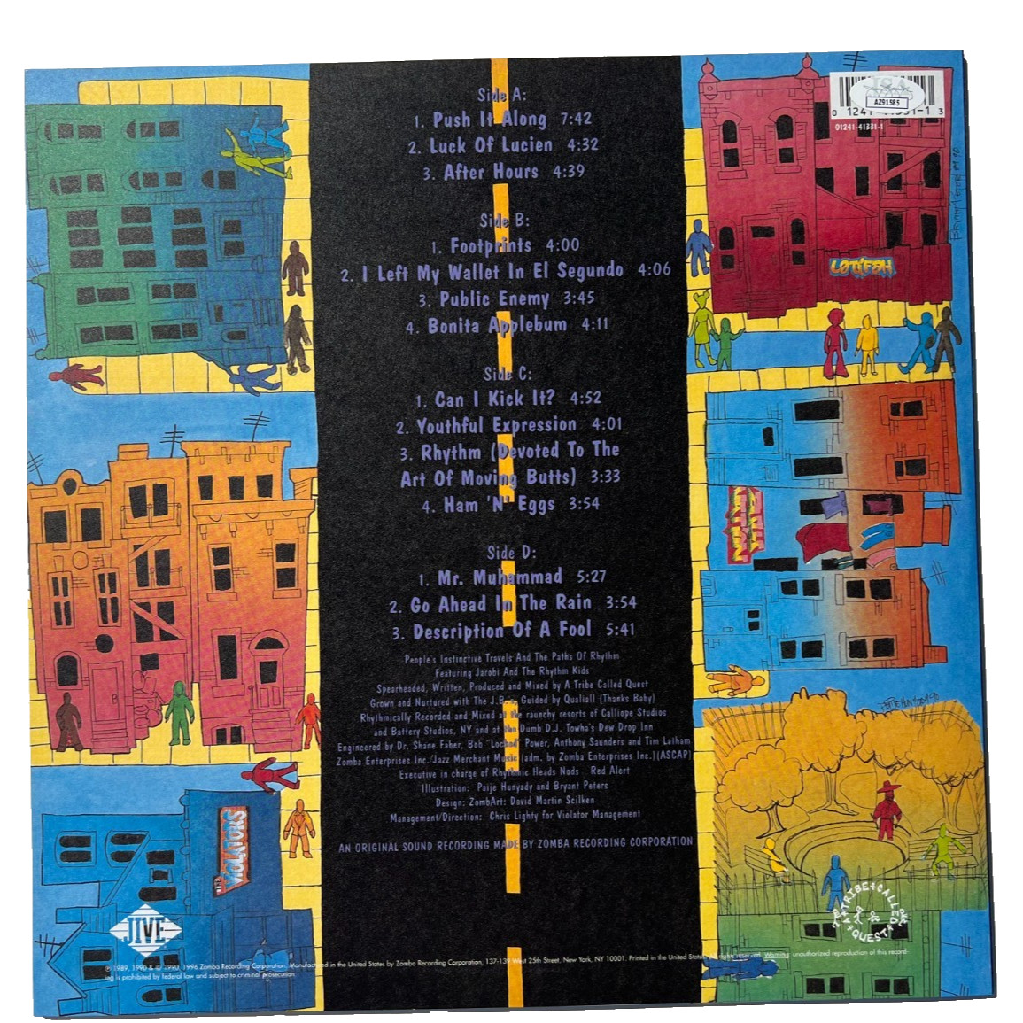 Q-TIP SIGNED A TRIBE CALLED QUEST PEOPLE’S INSTINCTIVE TRAVELS VINYL ALBUM JSA