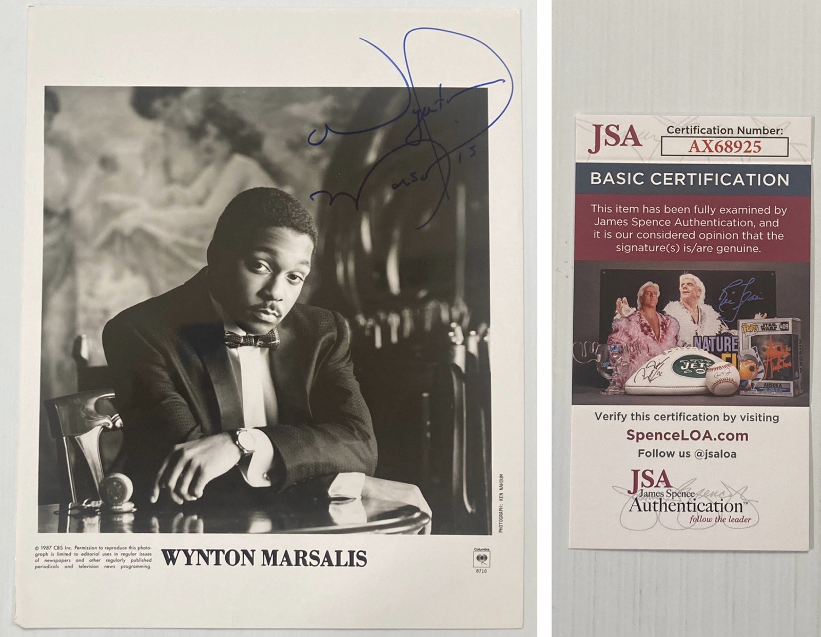 Jazz Trumpeter Wynton Marsalis Signed Autograph 8×10 Photo – JSA Cert – FREE S&H