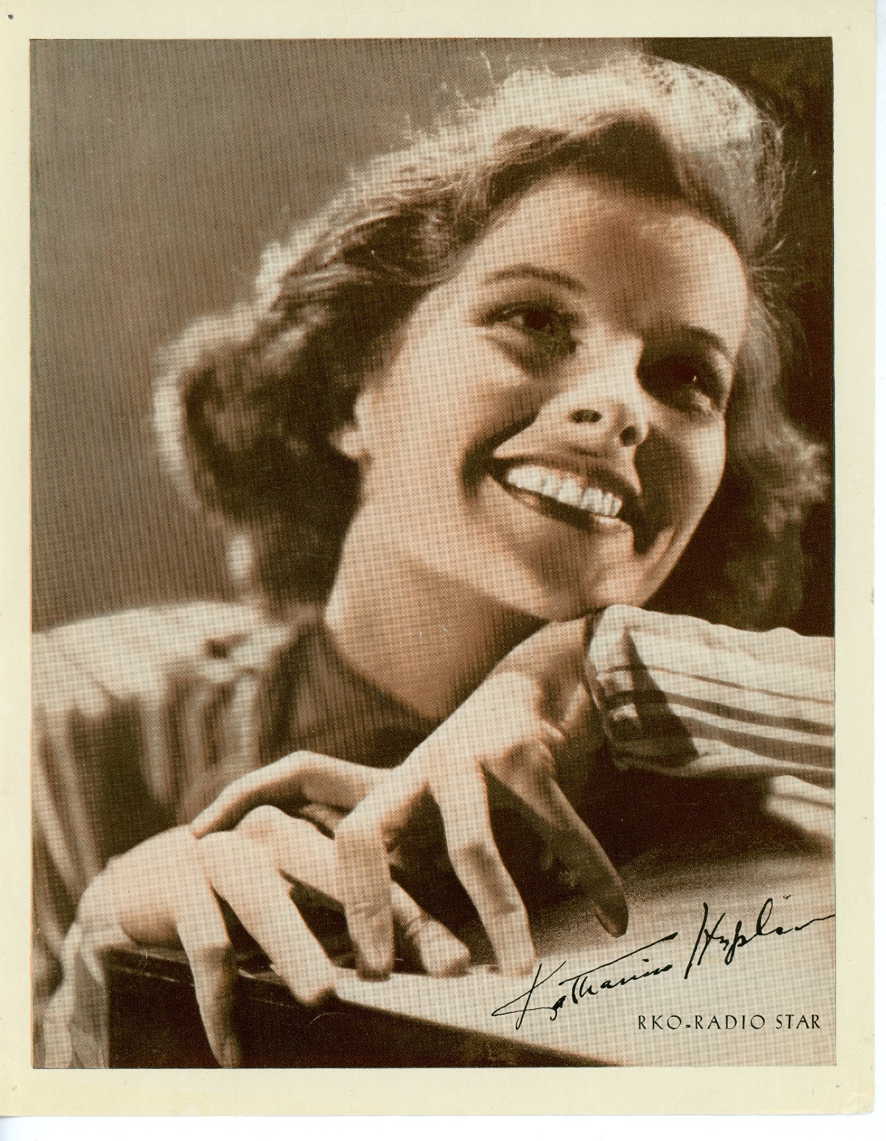 Katharine Hepburn (1930s) 8×10 color magazine giveaway photo #nn
