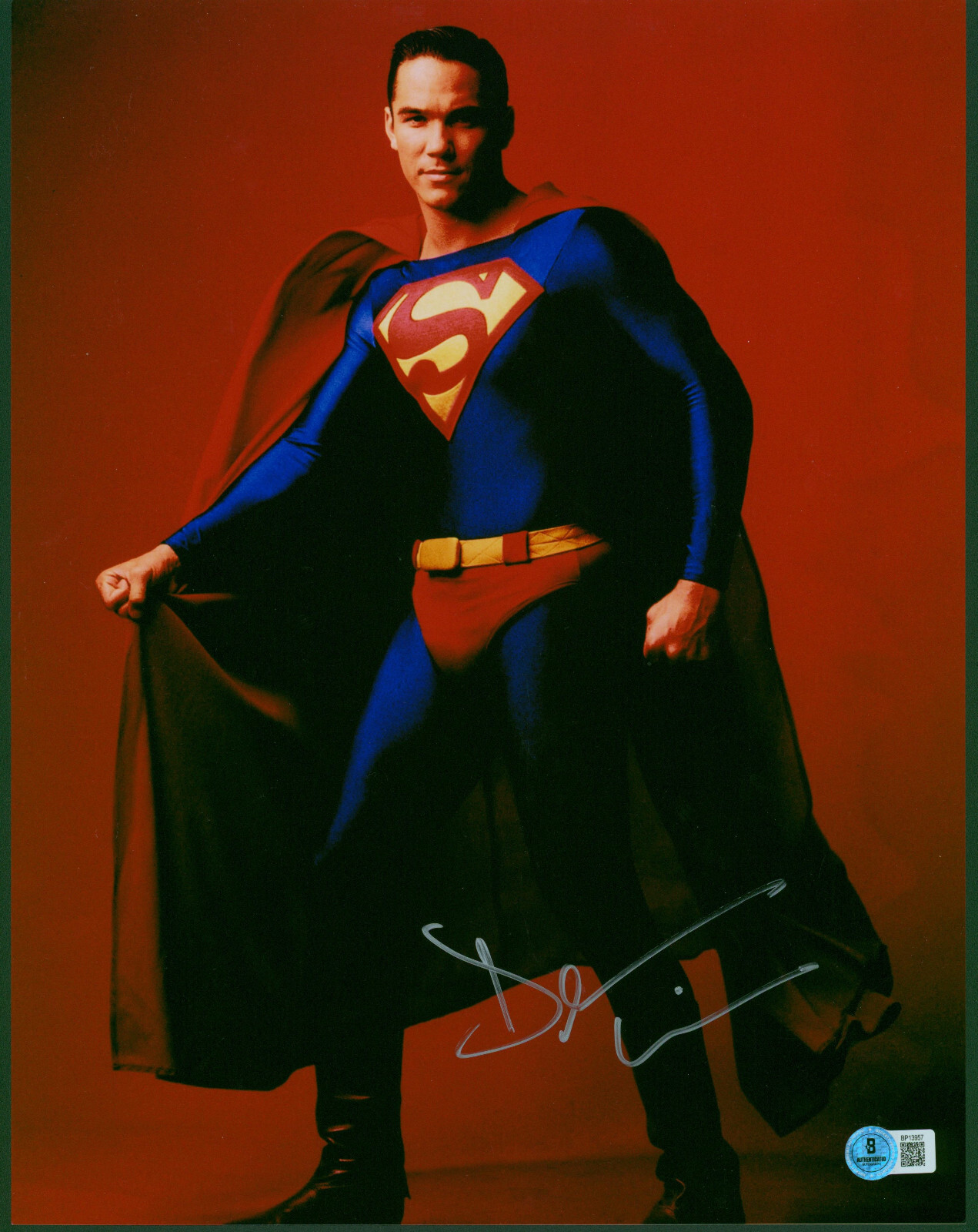 DEAN CAIN In-Person Silver Ink Signed 11×14 Superman Photo Lois & Clark BAS