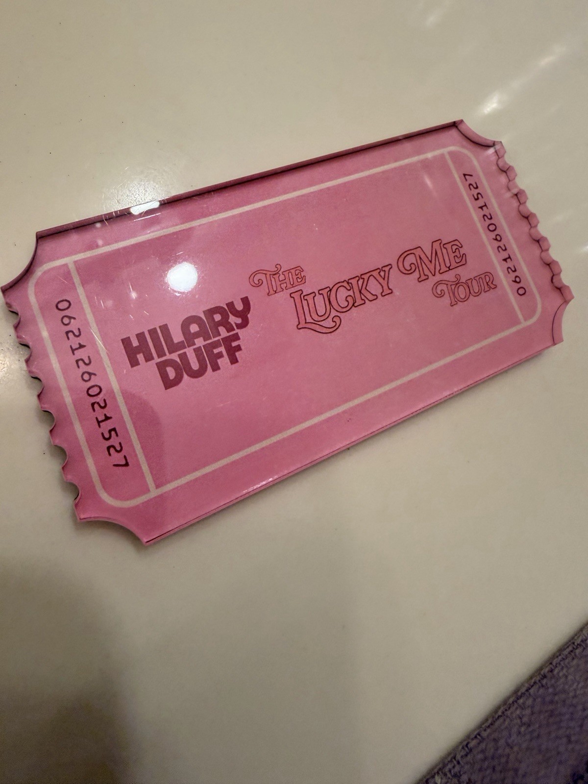 Hilary Duff Tour Exclusive Pink Ticket Magnet