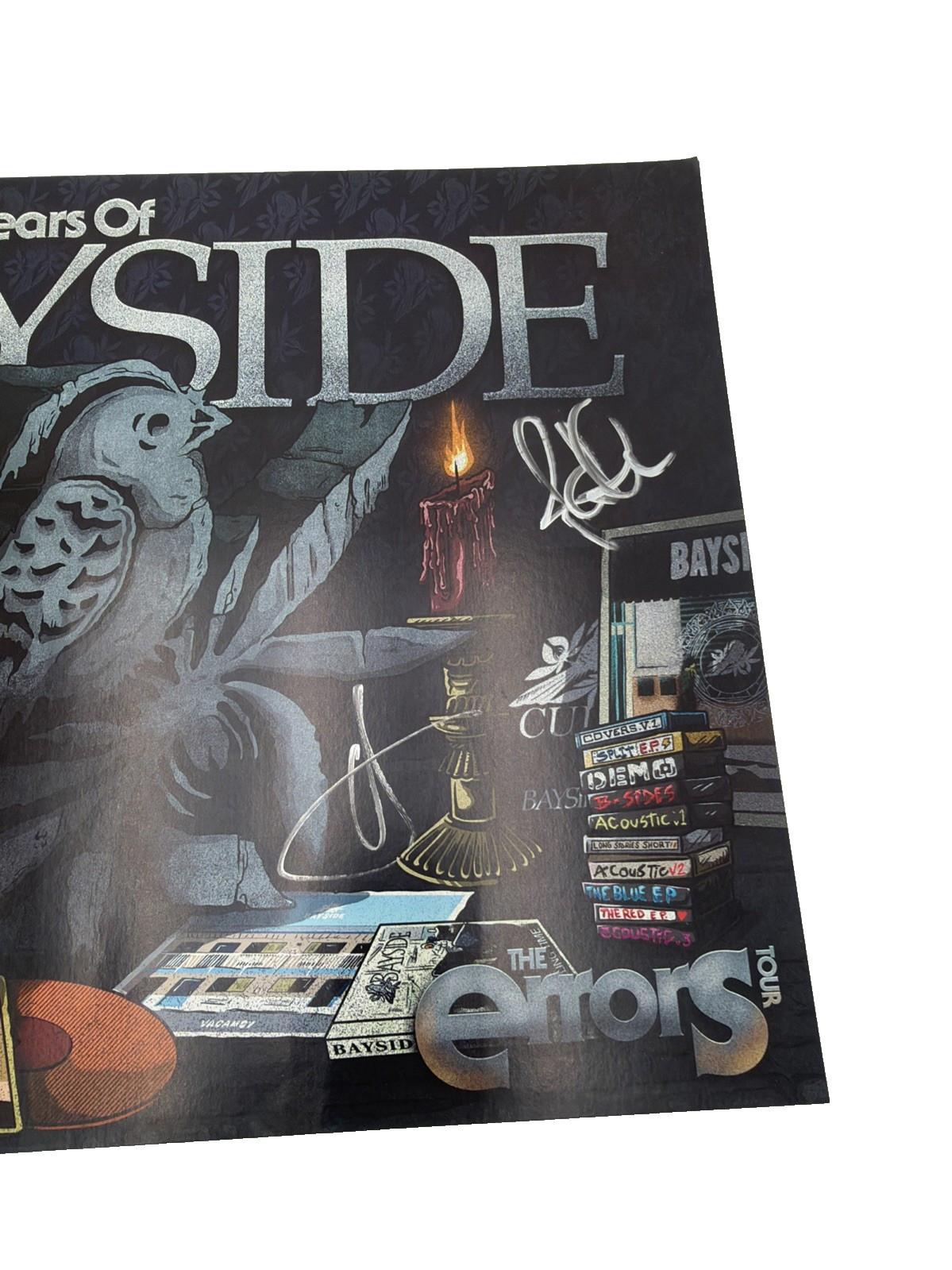 Signed Bayside Errors Tour 2025 VIP Poster Print + Record Autographed Band