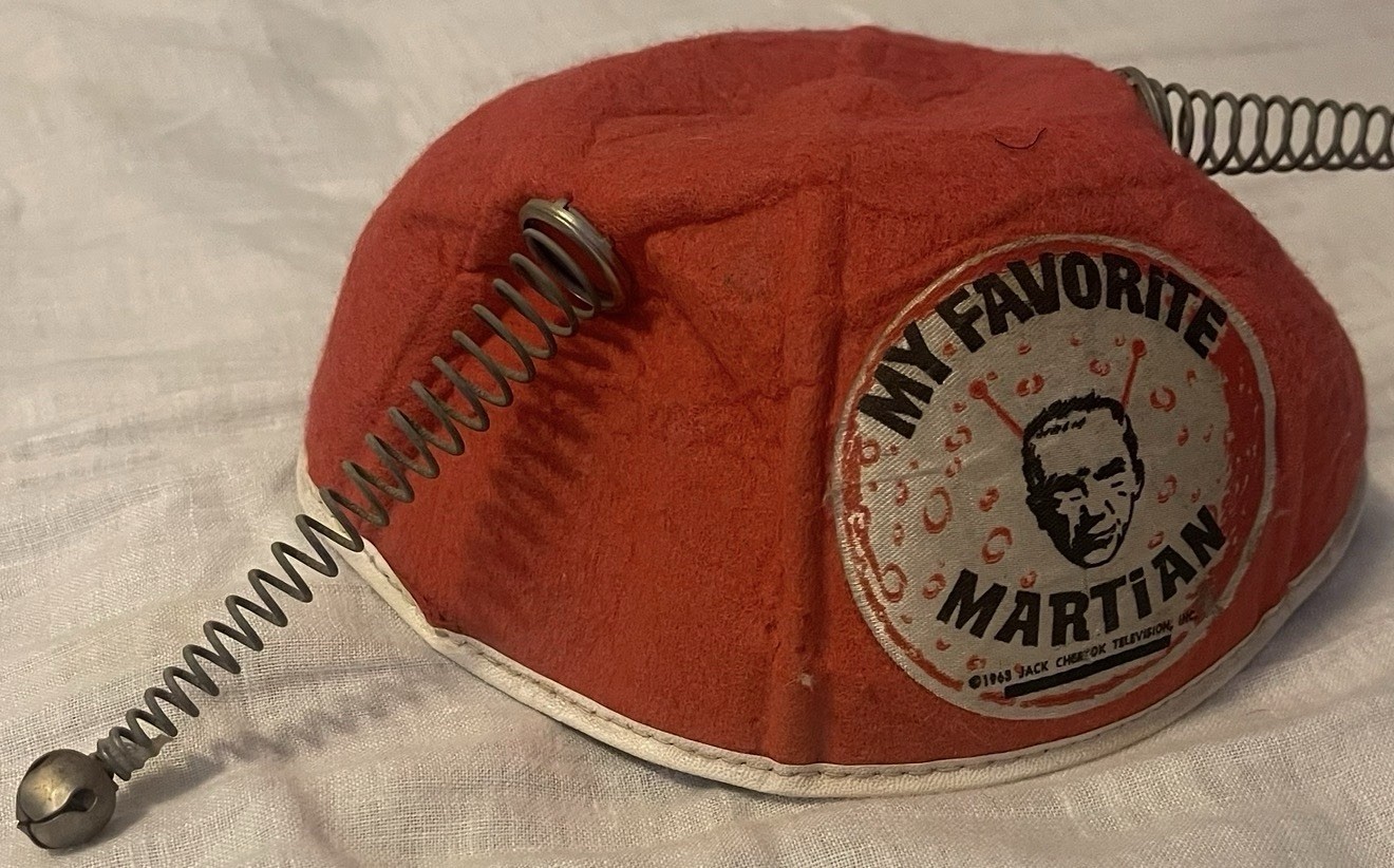 My Favorite Martian-Vintage 1963 TV-Red Beanie Cap Hat-Antennas-original-rare