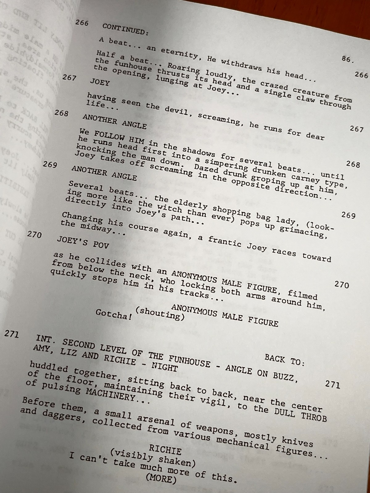 The Funhouse Script Signed- Autograph Reprints- Horror- Tobe Hooper
