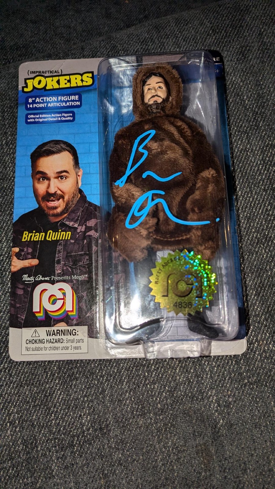 Q BRIAN QUINN SIGNED IMPRACTICAL JOKERS ACTION FIGURE WITH JSA