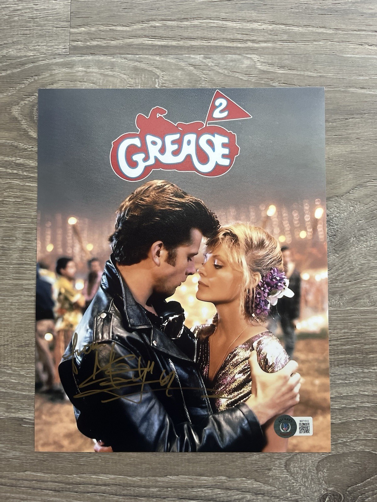 Maxwell Caulfield Signed Michael Carrington 8×10 Photo Beckett COA Grease 2