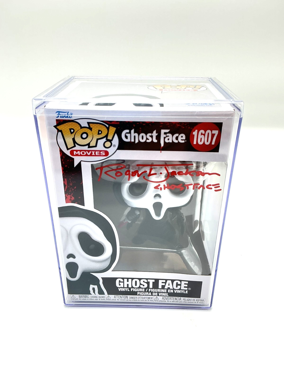 Funko Pop GHOSTFACE 1607 Signed By ROGER L. JACKSON JAS Certified