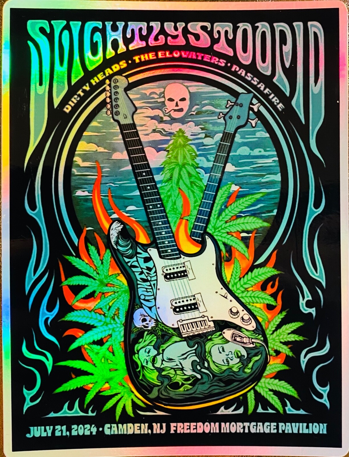 SLIGHTLY STOOPID CAMDEN NJ STICKER/POSTER 2024 JULY 21 2024