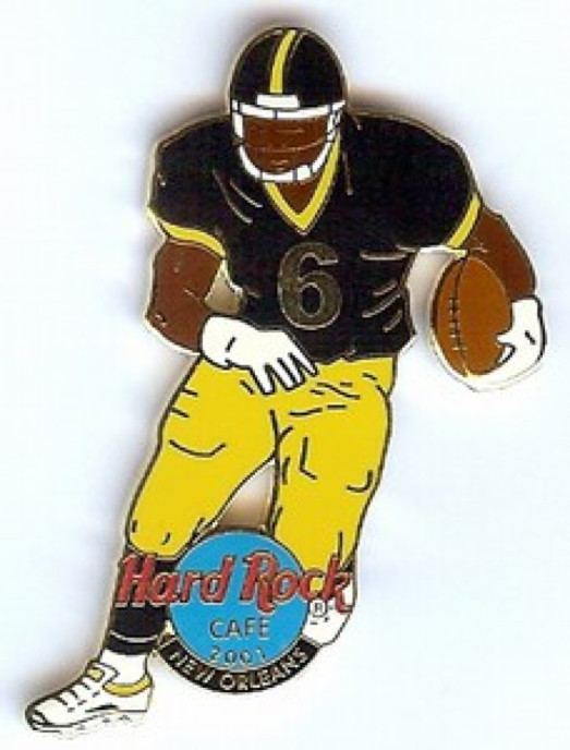 Hard Rock Cafe NEW ORLEANS 2001 Football PIN RUNNING BACK RB #6 Saints HRC #6365
