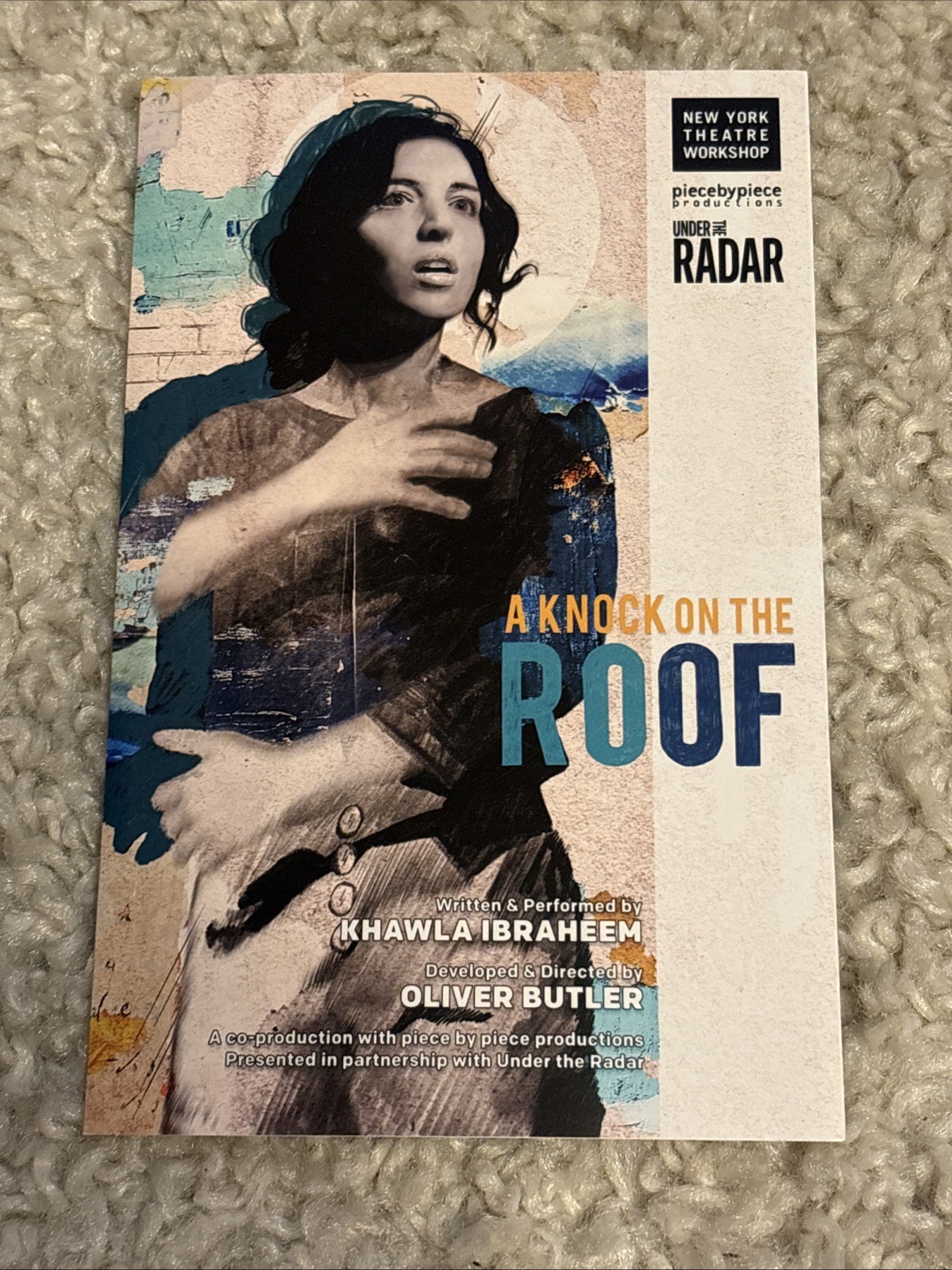 A KNOCK ON THE ROOF Off-Broadway 2025 Playbill! Khawla Ibraheem NYTW Play! UTR
