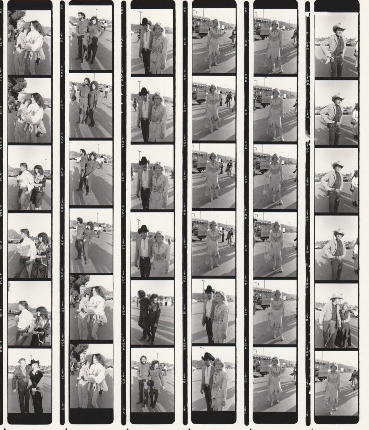 Contact Photo Sheet & Negatives Mills Benton Peppard Rush Schwarzenegger Shriver