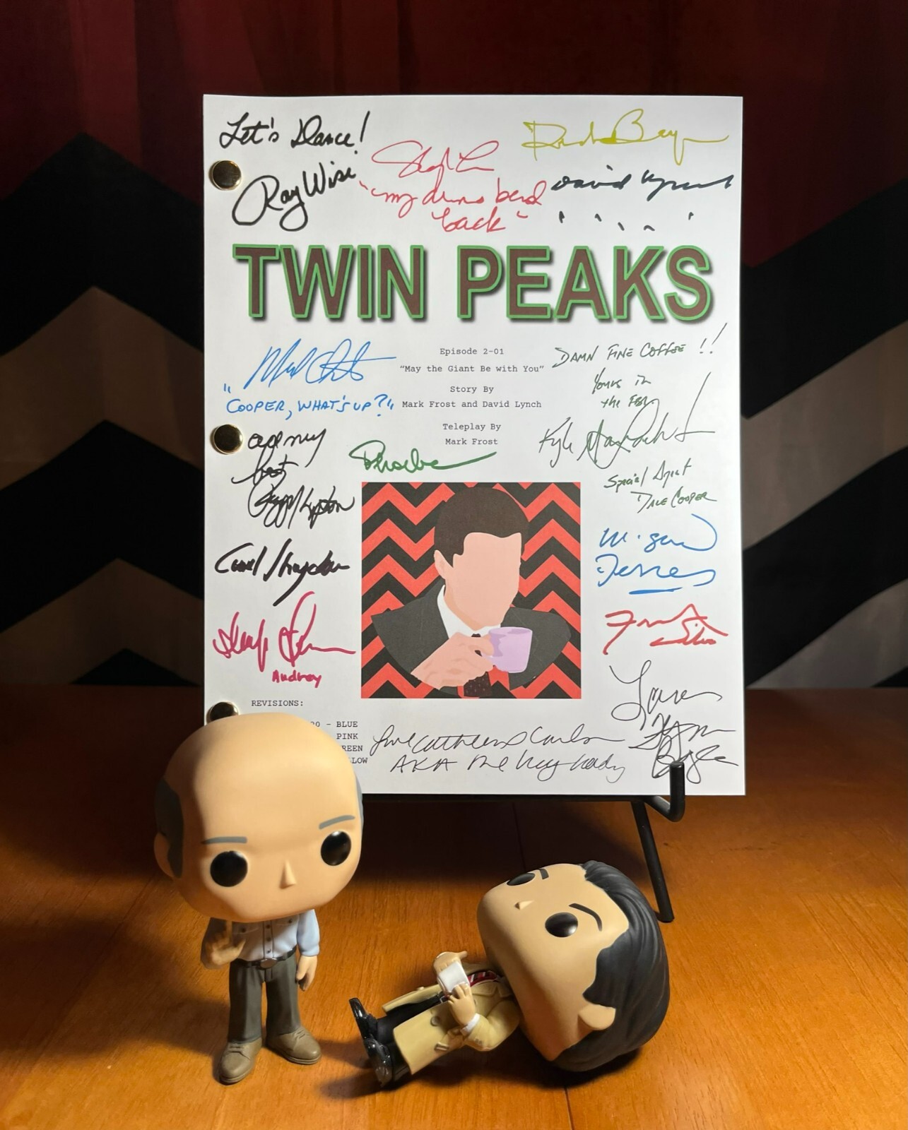 Twin Peaks Season 2 Premiere Script Cast-Signed- Autograph Reprints- Dale Cooper
