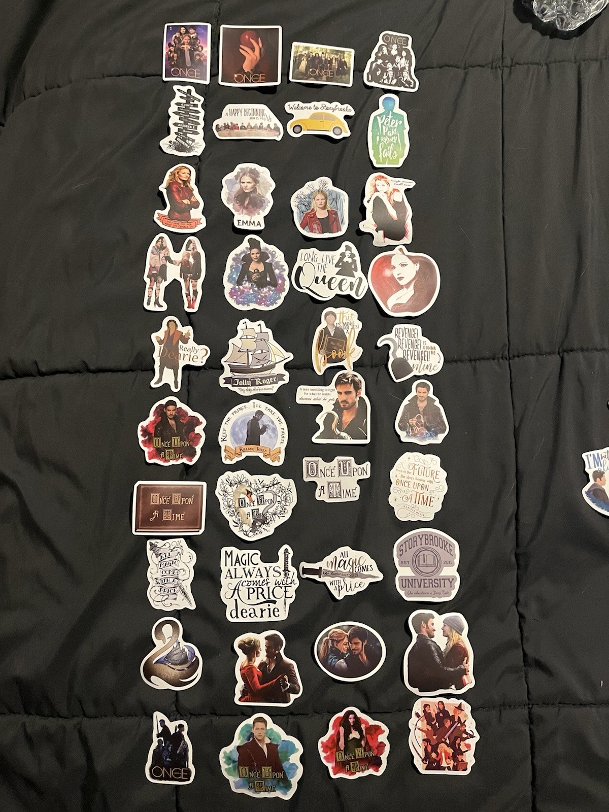 10 PCs Random ~2×2” Once Upon a Time Tv show Inspired Stickers Emma Swan Killian
